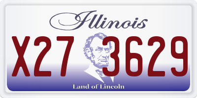 IL license plate X273629