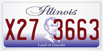 IL license plate X273663