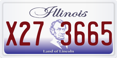 IL license plate X273665