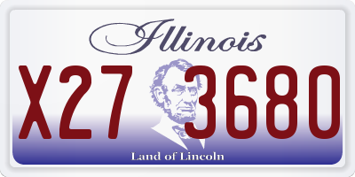 IL license plate X273680