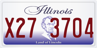 IL license plate X273704