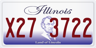 IL license plate X273722