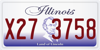 IL license plate X273758