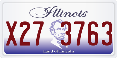 IL license plate X273763