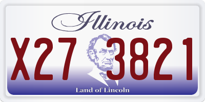 IL license plate X273821