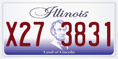 IL license plate X273831