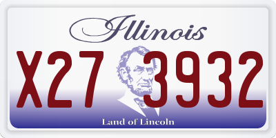 IL license plate X273932