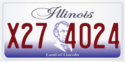 IL license plate X274024