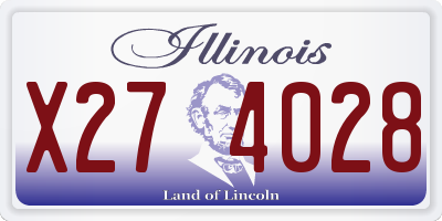 IL license plate X274028