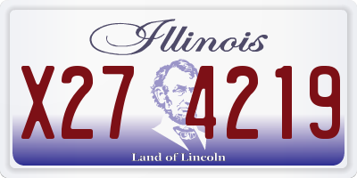 IL license plate X274219