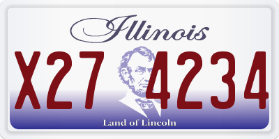 IL license plate X274234