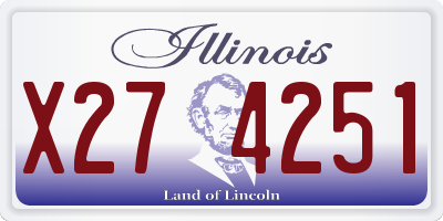 IL license plate X274251