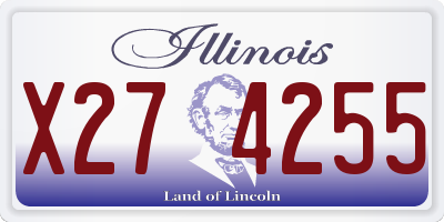 IL license plate X274255