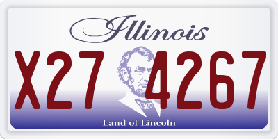 IL license plate X274267