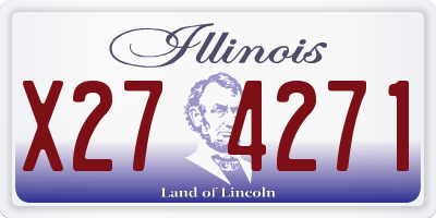 IL license plate X274271