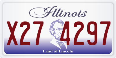 IL license plate X274297