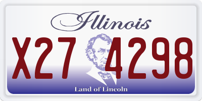 IL license plate X274298