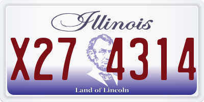IL license plate X274314
