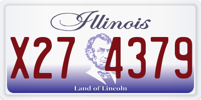 IL license plate X274379