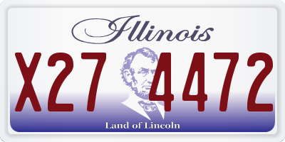 IL license plate X274472