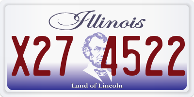 IL license plate X274522