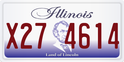 IL license plate X274614