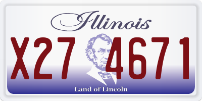 IL license plate X274671