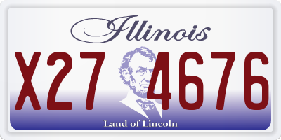 IL license plate X274676