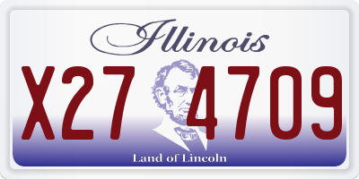IL license plate X274709