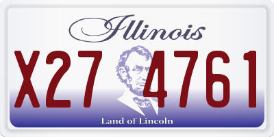 IL license plate X274761