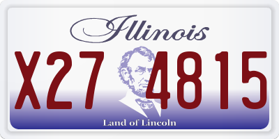 IL license plate X274815