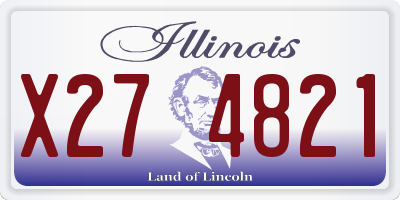 IL license plate X274821