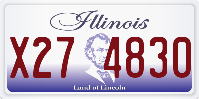 IL license plate X274830