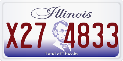 IL license plate X274833