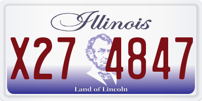 IL license plate X274847