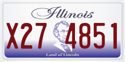 IL license plate X274851