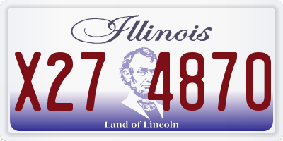IL license plate X274870