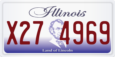 IL license plate X274969