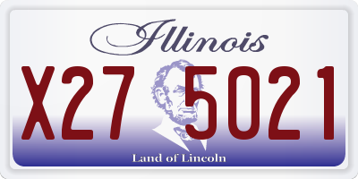 IL license plate X275021