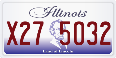 IL license plate X275032