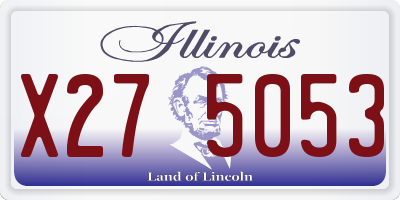IL license plate X275053