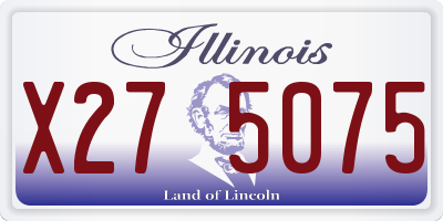 IL license plate X275075