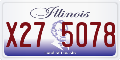 IL license plate X275078