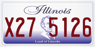 IL license plate X275126