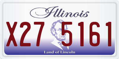 IL license plate X275161
