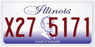 IL license plate X275171