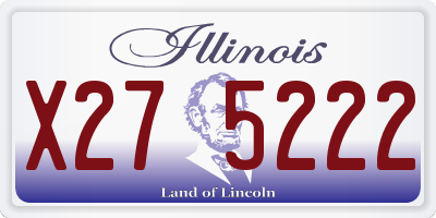 IL license plate X275222