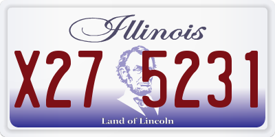 IL license plate X275231