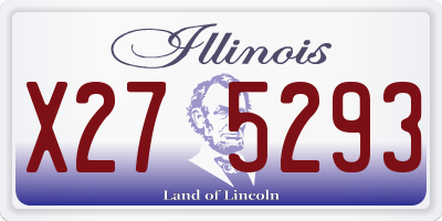 IL license plate X275293