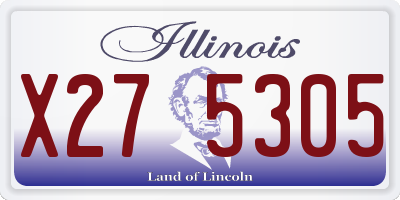 IL license plate X275305